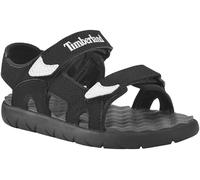 Sandale TIMBERLAND "PERKINS ROW BACKSTRAP SANDAL", Kinder, Gr. 35, schwarz-weiß (schwarz, weiß), Synthetik, Schuhe Sandale, mit Klettverschluß (27440030-35) schwarz, weiß