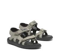 Sandale TIMBERLAND "PERKINS ROW BACKSTRAP SANDAL", Kinder, Gr. 31, grau (light taupe), Synthetik, Schuhe Sandale, mit Klettverschluß (40751037-31) light taupe