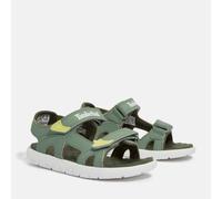 Sandale TIMBERLAND "PERKINS ROW BACKSTRAP SANDAL", Mädchen, Gr. 33, atmungsaktiv, grün (light grün), Synthetik, Schuhe Sandale, mit Klettverschluss (68162516-33) light grün
