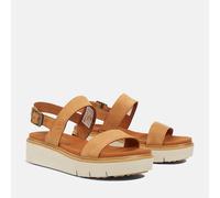 Sandale TIMBERLAND "SAFARI DAWN BACKSTRAP SANDAL", Damen, Gr. 41,5, saddle, Leder, Schuhe Sandale, aus Leder (76382266-41,5) saddle