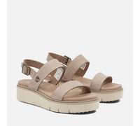 Sandale TIMBERLAND "SAFARI DAWN BACKSTRAP SANDAL", Damen, Gr. 41, taupe gray, Leder, Schuhe Sandale, aus Leder (56373147-41) taupe gray