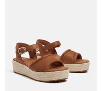 Sandale TIMBERLAND "SANTORINI SUN BACKSTRAP SANDAL", Damen, Gr. 37,5, grau (rst full gra), Leder, Schuhe Sandale (49106741-37,5) rst full gra