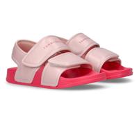 Sandale TOMMY HILFIGER, Kinder, Gr. 29, rosa (rosa pink), Synthetik, Glitzer, colorblocking, Schuhe Sandale, Badeschuh, Pool Slides mit Klettverschlüssen (84563635-29) rosa pink