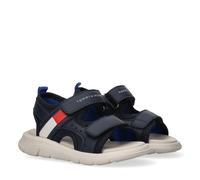 Sandale TOMMY HILFIGER, Mädchen, Gr. 24, blau, Synthetik, Textil, Schuhe Sandale, Trekkingsandale, Sommreschuh mit Klettverschluss (52009417-24) blau
