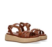Sandale TOMMY HILFIGER, Mädchen, Gr. 36, braun, Synthetik, Schuhe Sandale, Plateau, Sommerschuh, Wedge Sandale mit Schnallenverschluss (55257726-36) braun