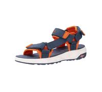 Sandale TROLLKIDS "KIDS LYSEFJORD SANDAL", Mädchen, Gr. 32, blau (mystic blau, orange), Synthetik, Textil, Schuhe Sandale (74888212-32) mystic blau, orange