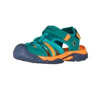 Sandale TROLLKIDS "KIDS STAVANGER SANDAL XT", Mädchen, Gr. 33, sea grün, sahara sunset, madeira blau, Synthetik, Schuhe Sandale (87965100-33) sea grün, sahara sunset, madeira blau