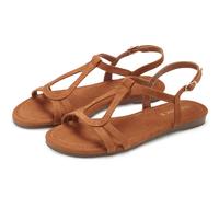 Sandale VIVANCE "Sandalette, offener Schuh, Sommerschuh", Damen, Gr. 38, camelfarben, Obermaterial: 100% Textilmaterial. Decksohle: 100% Textilmaterial. Futter: 100% Textilmaterial. Laufsohle: 100% Sy