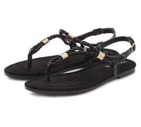 Sandale VIVANCE "Sommerschuh", Damen, Gr. 37, schwarz, Obermaterial: 100% Lederimitat. Decksohle: 100% Textilmaterial. Futter: 100% Lederimitat. Laufsohle: 100% Synthetik, unifarben, Basic, Schuhe San