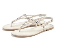 Sandale VIVANCE "Sommerschuh", Damen, Gr. 43, beige (hellbeige), Obermaterial: 100% Lederimitat. Decksohle: 100% Textilmaterial. Futter: 100% Lederimitat. Laufsohle: 100% Synthetik, unifarben, Basic, 
