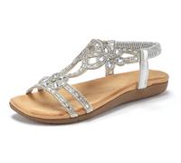 Sandale VIVANCE "Sommerschuh, offener Schuh, Sandalette", Damen, Gr. 41, silber (silberfarben), Obermaterial: 100% Synthetik. Decksohle: 100% Synthetik. Laufsohle: 100% Synthetik, unifarben, Basic, Sc