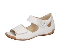 Sandale WALDLÄUFER "Heliett", Damen, Gr. 3,5 (36), weiß, Glattleder, Textil, Veloursleder, unifarben, Schuhe Sandale, Sommerschuh, Sandalette, Keilabsatz, mit Orthotritt, H-Weite (87398661-3,5) weiß