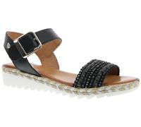 Sandalen 30-50mm glatter Boden BLACK - Gr. - 38