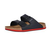 Birkenstock Sandale Arizona Superlauf, Birko-Flor, schwarz/rot, schmal, Größe 43