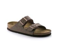 Birkenstock Arizona Damen , Herren Pantolette Birko-Flor Nubuk 39, Schmal, Mocca