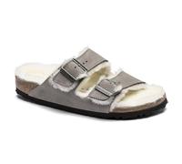 Sandalen Birkenstock Arizona Claquettes aus Lammfell Grau