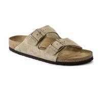 Birkenstock Classic Unisex Arizona Leder Pantoletten, Grau (Taupe), 35 EU