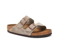 Birkenstock Classic Arizona Leder, Unisex-Erwachsene Pantoletten, Grau (Taupe), 44 EU