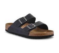 Birkenstock Leder-Pantoletten "Arizona" in Schwarz - Weite S - Größe 41 | Damen Sandalen