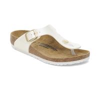 Sandalen Birkenstock Gizeh Weiß Lizard Metallic