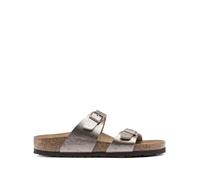 Birkenstock Sydney Cushion Buckle Pantolette taupe braun SCHMAL 1029372 - Größe 43