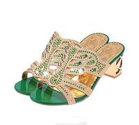 Sandalen Blumen Fell Hausschuhe Pelz Schlappen Flash Slipper mit Chain Plüsch Latschen Warme Pantoffeln rutschfeste Winter Women Slides Frauen Badelatschen Fluffy Slipper Plüsch Pantoffeln J218