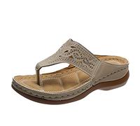 Sandalen Damen 38 Keilabsatz Sommer Retro Böhmen Strand Sandale Vintage Bequem Plateau Sommerschuhe Freizeit Ledersandalen Strandsandalen Sandalen Damen 40 rutschfest Pantoletten Schuhe