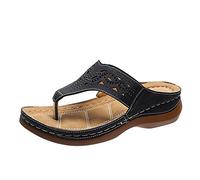 Sandalen Damen 38 Keilabsatz Sommer Retro Böhmen Strand Sandale Vintage Bequem Plateau Sommerschuhe Freizeit Ledersandalen Strandsandalen Sandalen Damen 40 rutschfest Pantoletten Schuhe