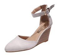 Sandalen Damen Elegant Keilabsatz Leicht Sommer Vintage Sandaletten rutschfest Atmungsaktive Plattform Sommerschuhe Bequem Freizeitsandale Pantoletten Schuhe Damen Sandalen Schwarz Sexy Sommerschuhe