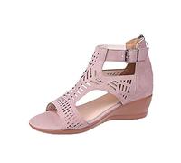 Sandalen Damen Elegant Plattform Sexy Vintage Atmungsaktive Plateau Schuhe Retro Sommer Plateau Strand Sandale Bequem Wandersandalen Sportsandale Sandalen Damen Sommer Leicht Sommerschuhe