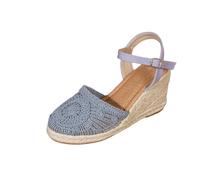 Sandalen Damen Espadrilles Plateau Wedges Sandaletten Geschlossene Zehe Klassische Keilsandalen Freizeit Atmungsaktiv Sommersandalen Stilvoll und Elegant Damensandalen Plateausandalen