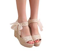 Sandalen Damen Keilabsatz Sandalen Damen Sommer Elegante Bohemian Pantoletten Sandals Schlappen Mode Weich Orthopädische Sandalen Sommerschuhe Plattform Clogs Outdoor Mit Absatz