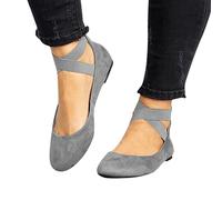 Sandalen Damen mit Absatz,Damen Ballerinas Elegant Absatz Flache Schuhe Hochzeit Damen Geschlossene Hausschuhe Leder Frauen Loafer Slipper Damenschuhe Slip-On Orthopädische Wanderschuhe