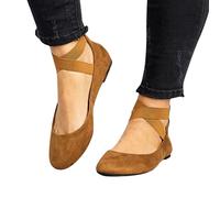 Sandalen Damen mit Absatz,Damen Ballerinas Elegant Absatz Flache Schuhe Hochzeit Damen Geschlossene Hausschuhe Leder Frauen Loafer Slipper Damenschuhe Slip-On Orthopädische Wanderschuhe