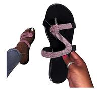 Sandalen Damen mit Absatz Orthopädische Peeptoe Elegante Slipper Plateau Keilabsatz Pantoletten Damen mit Fussbett mit Absatz Riemen Strand Hausschuhe Orthopädische Sandalen Sommerschuhe Slides J331