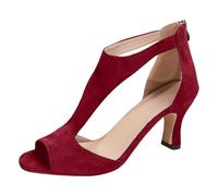 Sandalen Damen Mit Absatz, Römersandalen Peep Toe Pumps Sommer, Stöckelschuhe Atmungsaktive Outdoorsandale Absatzschuhe Modische Elegant High Heels Sandaletten Mit Reißverschluss