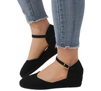 Sandalen Damen Orthopädische Vorne Geschlossen Tanzschuhe Sommerschuhe mit Keilabsatz Trendige Sandalen Verbenas Espadrilles mit Riemchen Wedges Plateau Sandalen Sommer Sandalen Keilsandalen Sandalen