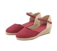 Sandalen Damen Orthopädische Vorne Geschlossen Tanzschuhe Sommerschuhe mit Keilabsatz Trendige Sandalen Verbenas Espadrilles mit Riemchen Wedges Plateau Sandalen Keilsandalen Sommer