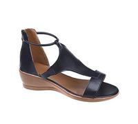 Sandalen Damen Plateau rutschfest Atmungsaktive Vintage Strand Sandale Bequem Retro Plattform Sommerschuhe Leicht Römersandalen Ledersandalen Sandalen Damen 38 Sexy Pantoletten Schuhe