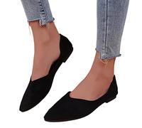 Sandalen Damen, Sandalen Damen Sommer Flache Sohle Einzelschuhe Modische Lederschuhe Damen Einzelschuhe Damen Ballerinas Elegant Absatz Flache Loafer Slipper Damenschuhe Slip-On Wanderschuhe