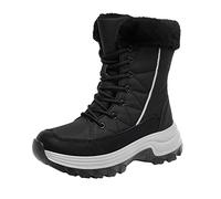 Sandalen Damen Sommer Damen Schneestiefel Gefüttert Wasserdicht Wadenhöhe Stoff-Schaft Weit Schaft Elegant Flach Outdoor rutschfest Winter Snowboots Winterschuhe Winterstiefel Vintage Schuhe K139