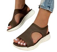 Sandalen Damen Sommer - Damensandalen Sommer Orthopädische Sandalen Damen Breite Füße Wandersandalen Hallux Valgus Barfuss Schuhe Barfußschuhe Elegant 39 Sommerlatschen Coffee 36