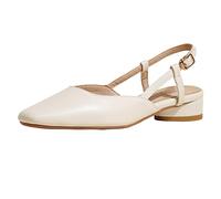 Sandalen Damen Sommer Flache Slingpumps Blockabsatz Sommerschuhe Pointed Toe Shoes 32-42