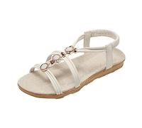 Sandalen Damen Sommer Freizeitsandalen Leichte Flach Sandalen mit Wechselfußbett Zehentrenner Keilsandalen Badesandalen Sandalen Slides Für Damen