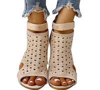 Sandalen Damen Sommer Sandaletten mit Absatz Mode Gold Sandalen High-Heels mit glitzernden Frauen Ledersandalen Frauen Sommersandalen Damensandalen Sommer Damenschuhe Sandalen J315