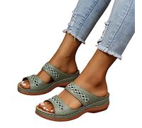 Sandalen Damen Sommer Slippers Strandschuhe Damen Orthopädische Schuhe Peeptoe Plateau Wedges Badelatschen Flip Flops Slipper Hausschuhe rutschfeste Valgus Korrektur Sommerschuhe