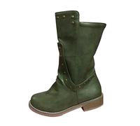 Sandalen Damen Sommer Winterstiefel Damen Gefüttert Winterschuhe Kurzschaft Stiefel Bequeme Stiefeletten Damen Schneestiefel rutschfeste Frauen Schwarz Braun Pink 36-43 EU Vintage Schuhe a410