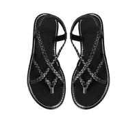 Sandalen Flach Flip Flops Damen Flach Zehentrenner Riemensandale Elegant Flip Flops Atmungsaktiv Zehensandalen Freizeit Pantoletten Sommersandaletten Bequem Latschen Zehentrenner