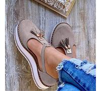 Sandalen für Damen, Sommer, bequem, Ausschnitt, Klettverschluss, sportliche Keilsandalen, Knöchelriemen, Flache Flip-Flops, Slipper, Schuhe, weicher Boden, Plateausandalen, Grau, 39