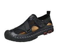 Sandalen Herren Leder Elegant Wandersandalen Strand Trekkingschuhe Weiche Herrensandalen Sommer Outdoor Barfußschuhe Laufschuhe rutschfest Wanderschuhe Trekking Outdoorschuhe